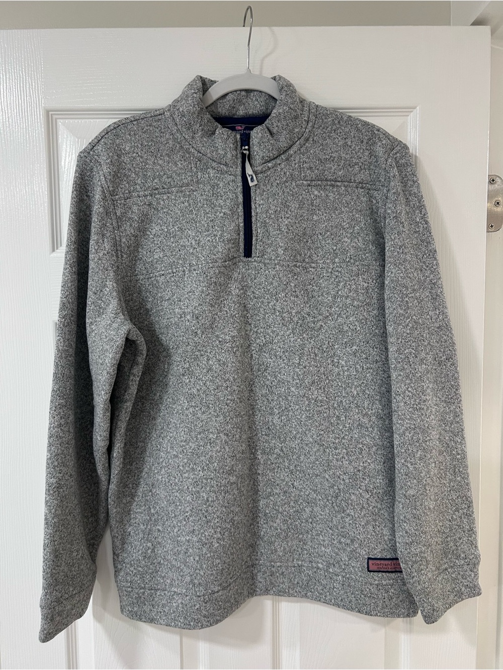 Vineyard Vines Men's Gray Half-Zip Pullover Sweater